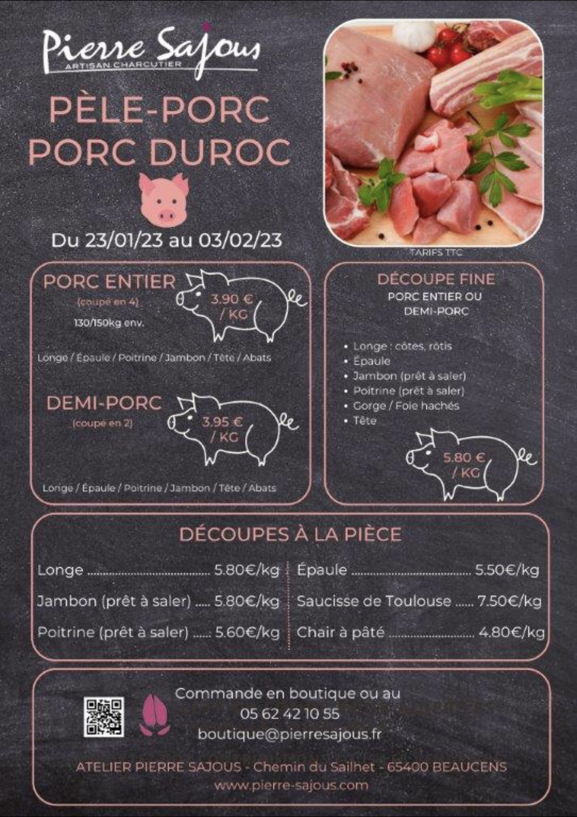 Pèle-porc : du 23 Janvier au 02 Février 2023